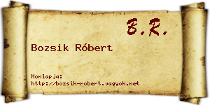 Bozsik Róbert névjegykártya
