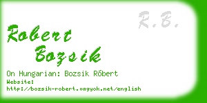 robert bozsik business card